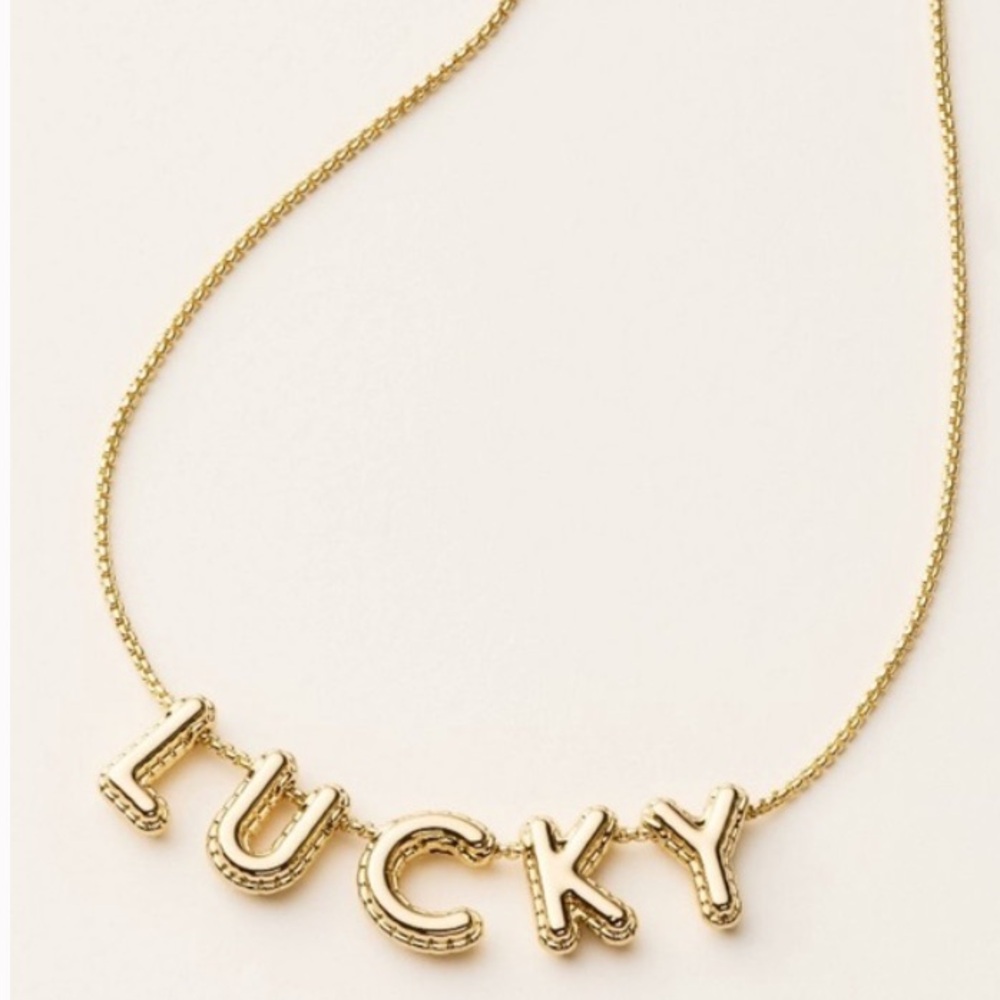 Kate spade LUCKY gold tone necklace